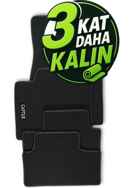 Renault Captur 2021 Araca Özel Halı Oto Paspas