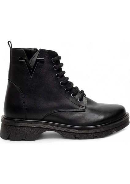 Gls Siyah Içi Kürklü Cilt Kadın Bot & Bootie