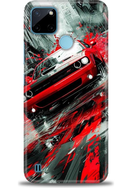 Realme C25Y Kılıf Hd Baskılı Kılıf + Seramik Tam Kaplayan Ekran Koruyucu 106