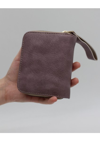 Elcikli Bozuk Para Gözlü Bol Kartlıklı Lila Mini Kadın Cüzdanı fırsatları