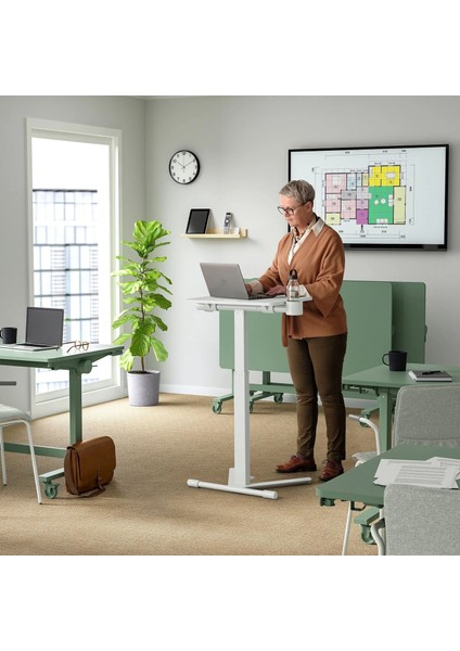 Mıttzon Yüksekliği Ayarlanabilen Çalışma Masası Beyaz 66 x 50 cm