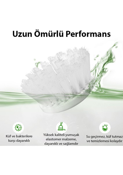 Magic Brush 5in1 Fırça Başlıklı Şarjlı Temizleme Fırçası Banyo/fayans/zemin Temizleyici