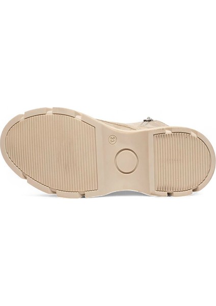 Gls Bej Içi Kürklü Süet Kadın Bot & Bootie fırsatları