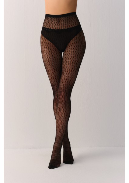 Wavy Net Külotlu Çorap