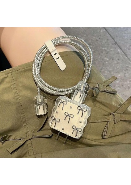 Şarj Başlığı ve Kablo Koruyucu Desenli Kılıf 4'lü Set iPhone Type-C Şarj Cihazı Uyumlu Şarj Cihazı Kılıfı Şarj Cihazının Tamamını Korur fiyatları