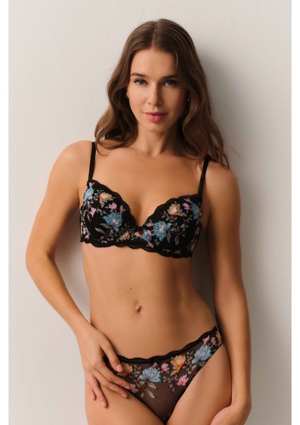 Ethereal Renkli Çiçekli Yarı Destekli Balenli Sütyen modelleri