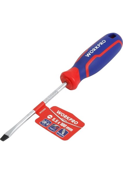 WP221016 5.5X100MM Cr-V Manyetik Profesyonel Düz Tornavida fırsatları