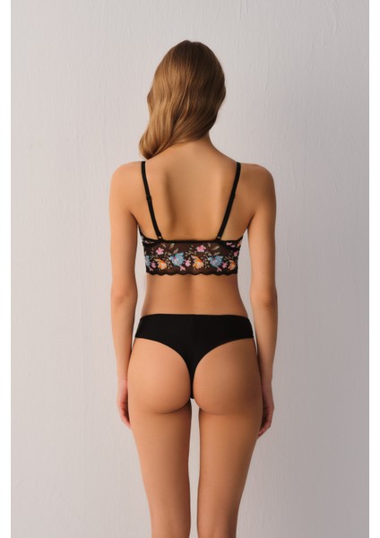 Ethereal Renkli Çiçekli Dantelli Desteksiz Balensiz Bralet fırsatları