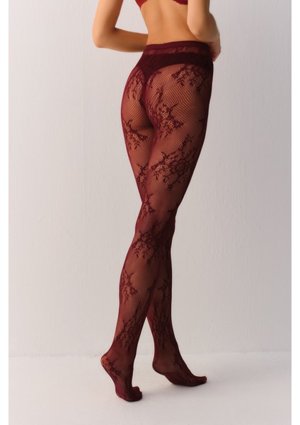 Fishnet Lace Külotlu Çorap fırsatları
