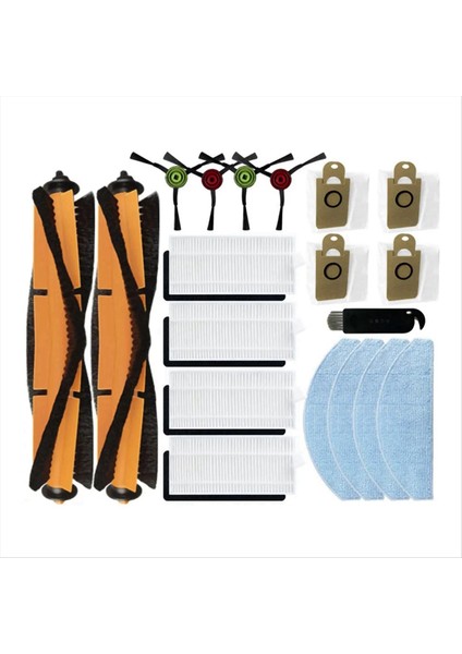 Vistefly M203 Için Robot Vakum Temizleyici Yedek Parçalar Aksesuarlar Ana Yan Fırça Hepa Filtre Mop Rag Bez Toz Torbası (Yurt Dışından)