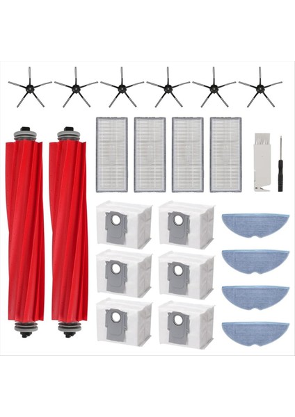 Roborock S7 S70 S7MAX T7S T7S Plus Robot Vakum Temizleyici Aksesuarları Ana Yan Fırça Hepa Filtre Paspaslı Pad Yedek Parçalar (Yurt Dışından)