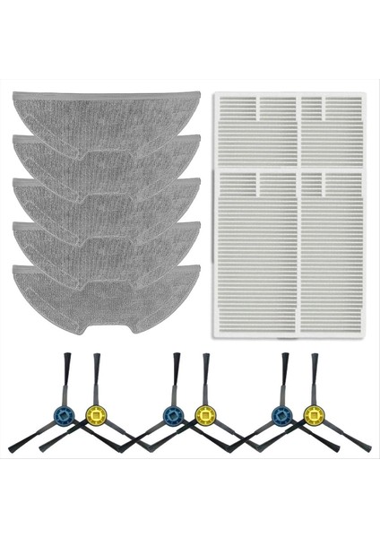 Yan Fırça Filtresi Mop Bezi Obode A8 / Eureka E10S / Eta Aurum Pro 624 Süpürme Robot Vakum Süpürge Aksesuarları (Yurt Dışından)