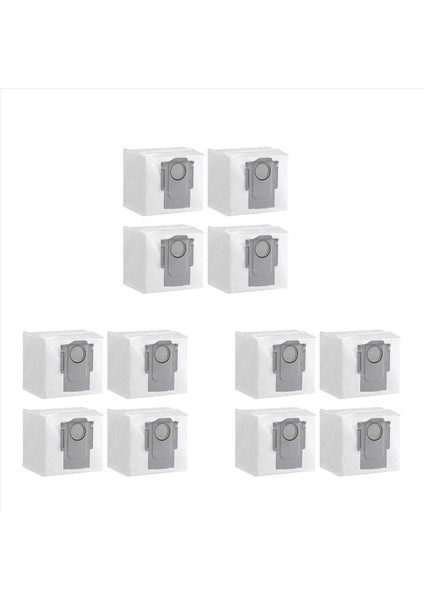 Roborock Q5+ S7 Maxv Ultra Robot Vakum 3l Büyük Kapasiteli Acuum Torbası Uyumlu (12 Pcs) (Yurt Dışından)