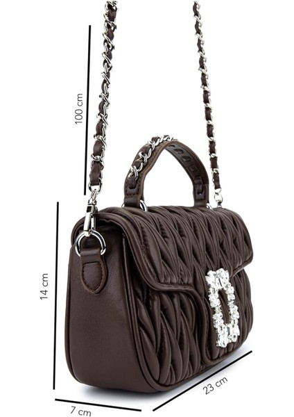 Kadın Suni Deri Kahverengi Omuz Çanta 921 27126 Bn Cnt SK25-26 Kahve fiyatları