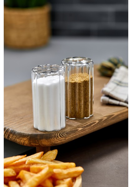 2’li Dalgalı Cam Tuzluk ve Biberlik Takımı – Şeffaf, Modern Silindirik Tasarım, Sızdırmaz Kapaksız Baharatlık Seti fırsatları