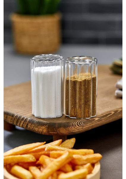 2’li Dalgalı Cam Tuzluk ve Biberlik Takımı – Şeffaf, Modern Silindirik Tasarım, Sızdırmaz Kapaksız Baharatlık Seti indirimleri