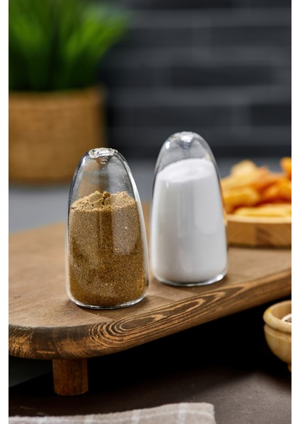 2’li Şeffaf Cam Tuzluk ve Biberlik Takımı – Modern Konik Tasarım, Minimalist ve Şık Baharatlık Seti, Dayanıklı Cam Malzeme fırsatları