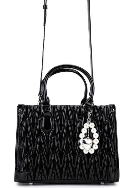 Kadın Suni Deri Siyah Rugan Omuz Çanta 921 27127 Bn Cnt SK25-26 Sıyah Rgn indirimleri