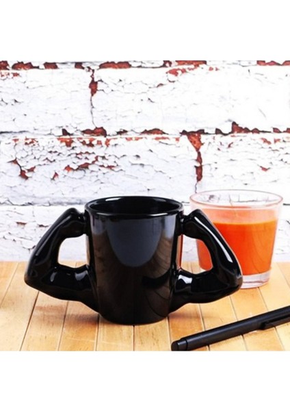 Çift Kulplu Kaslı Kupa Bardak Siyah fiyatları