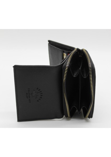 Siyah Bozuk Para Gözlü Bol Kartlıklı Mini Kadın Cüzdanı indirimleri