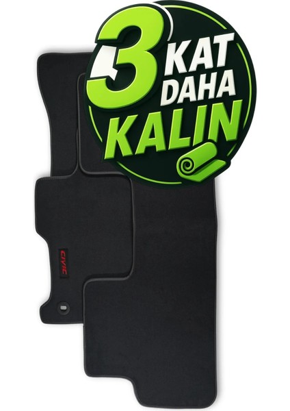 Honda Civic 2015 Araca Özel Halı Oto Paspas