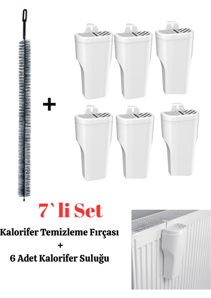 Kalorifer Petek Suluğu Kalorifer Petek Temizleme Fırçası 7'li Set