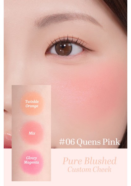 Işıltılı, Iki Tonlu Highlighter Allık Perıpera Pure Blushed Custom Cheek 006 Queens Pink fiyatları