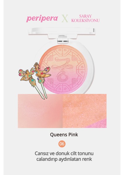 Işıltılı, Iki Tonlu Highlighter Allık Perıpera Pure Blushed Custom Cheek 006 Queens Pink modelleri