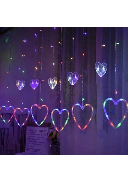 Dekoratif Kalp Şeklinde LED Perde Işık