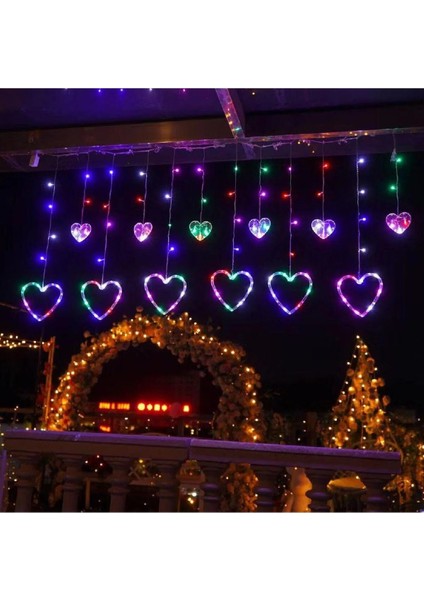 Dekoratif Kalp Şeklinde LED Perde Işık modelleri