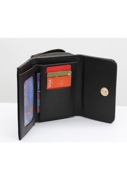 Vizon Bozuk Para Gözlü Bol Kartlıklı Mini Kadın Cüzdanı 004