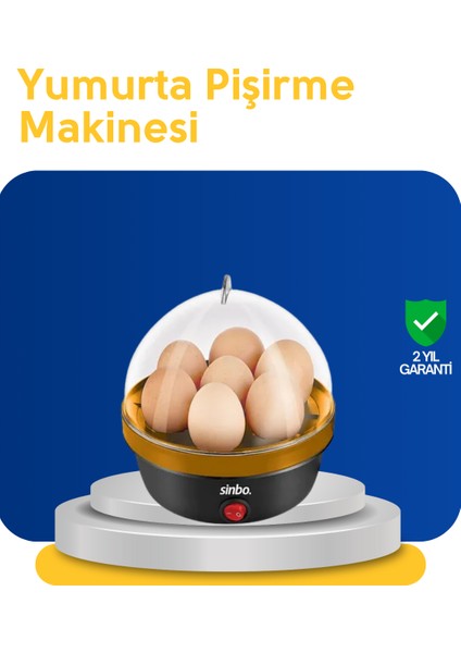 Techmrt Otomatik Kapanma Özellikli Yumurta Pişirme Makinesi 7 Kapasiteli