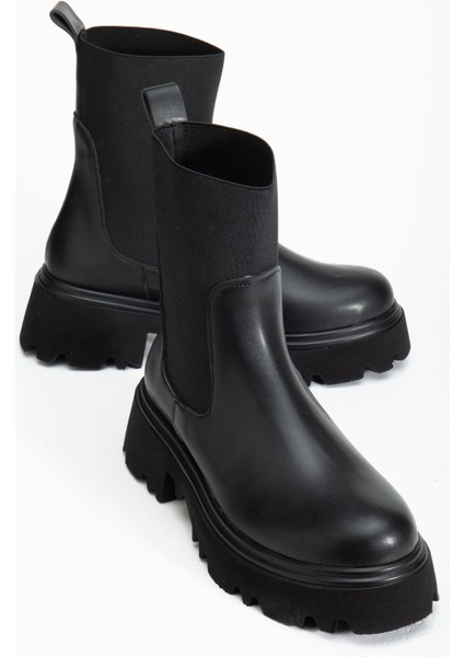 K-815 Siyah Lastikli Yüksek Tabanlı Günlük Kadın Bot indirimleri