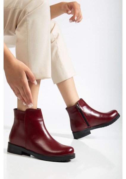165-204 Bordo Yanki Günlük Kadın Bot fiyatları