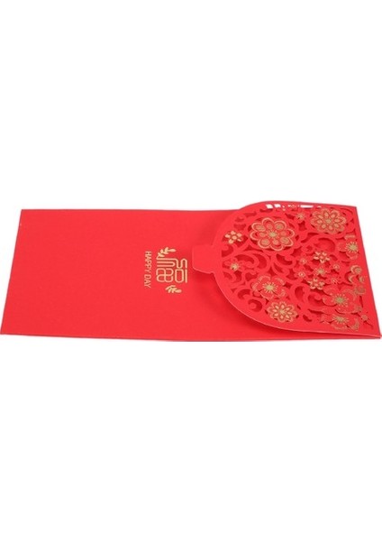 10 Adet Çin Yılı Kırmızı Zarflar Şanslı Para Zarfları Bahar Şenliği Yıl Düğün Için Kırmızı (7x3.4 Inç) (Yurt Dışından)