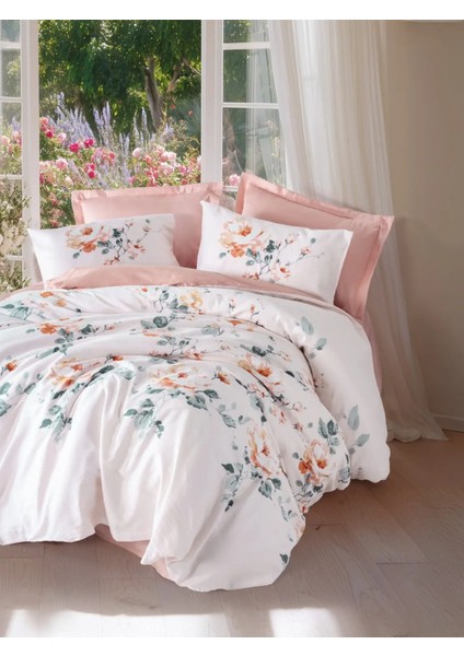 Cotton Box Verna Pudra Saten Nevresim Takımı Çift Kişilik