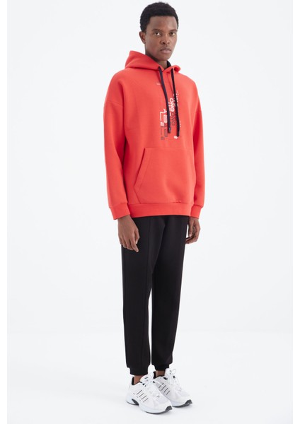 Siyah Bağcıklı Ön Dikiş Detaylı Standart Kalıp Erkek Eşofman Alt - 84994