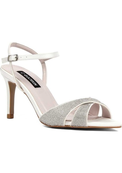 Kadın Sedef Saten Taşlı İnce Topuklu Abiye Ayakkabı fiyatları