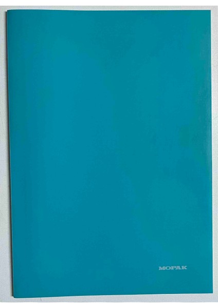 A4 40 Yaprak Kareli Pp Kapak Dikişli Defter Turkuaz