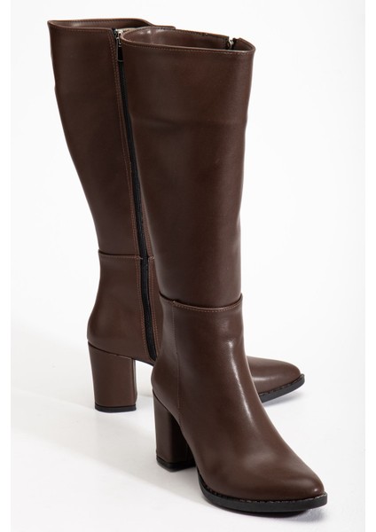 YSN-4422 Kahve Topuklu Kadın Çizme fırsatları