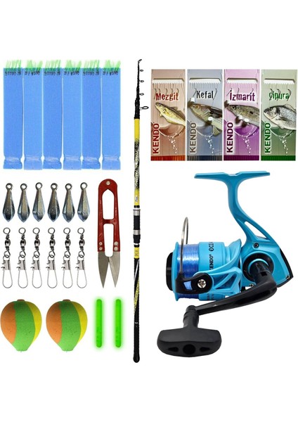 Olta Seti Kendo Spigola Surf 420CM 100-200 gr Kamış&kendo Ocean Cast 7000 Olta Makinesi