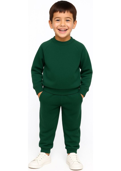 Uzun Reglan Kollu Bisiklet Yaka Çocuk Eşofman Takımı fiyatları