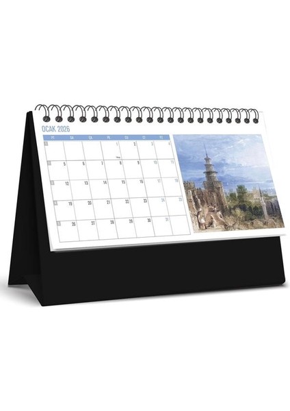 2026 Karton Üçgen Masa Takvim Plastik Gravür MTP-821
