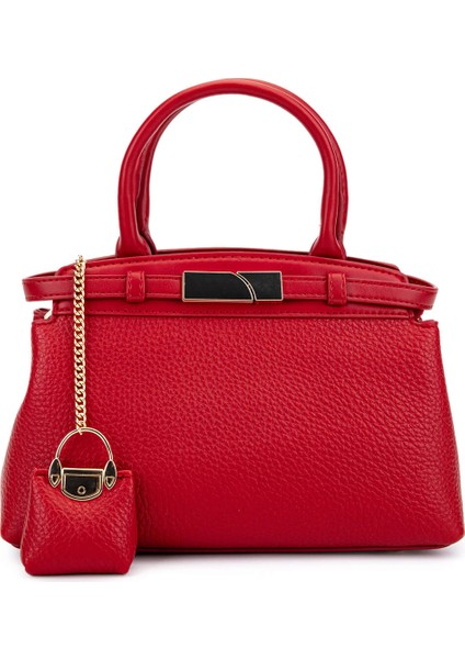 Kadın Suni Deri Kırmızı Omuz Çanta 921 27150 Bn Cnt SK25-26 Kırmızı