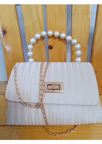 Is Berceste Kadın Incili Şık Zincirli El Omuz Abiye Düğün Çantası fiyatları