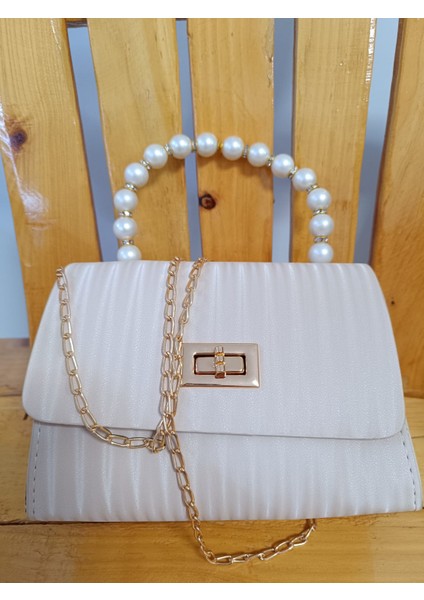 Is Berceste Kadın Incili Şık Zincirli El Omuz Abiye Düğün Çantası fırsatları