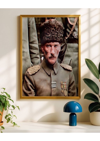 Atatürk Kalpaklı Portre Dijital Baskı Poster V3 (Çerçevesiz) indirimleri