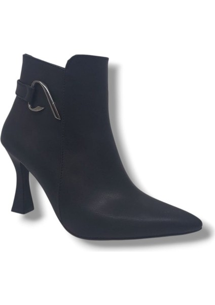 626 Kadın Siyah Fermuarlı Topuklu Bot fiyatları