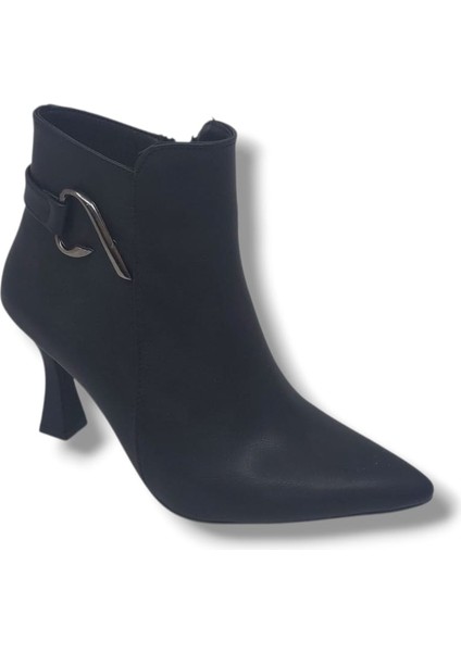 626 Kadın Siyah Fermuarlı Topuklu Bot fırsatları