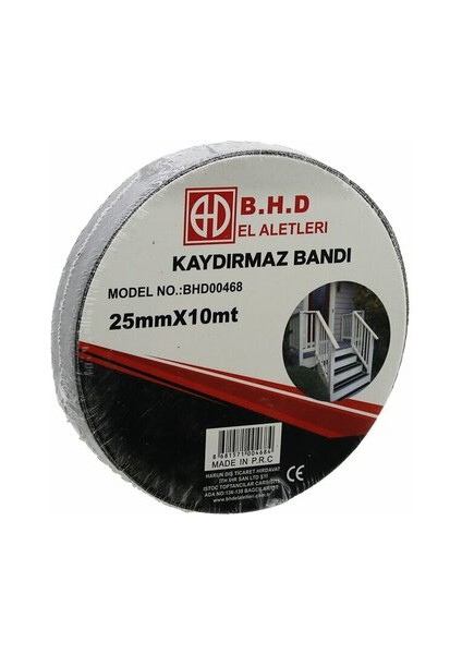 10 Metre x 25 mm Siyah Bant Kaydırmaz